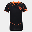 Camisa Corinthians III 25/26 Feminina Total 90 - Preta+Laranja