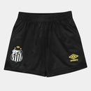 Kit Camisa Infantil Santos II 25/26 S/N Torcedor Umbro Masculina - Preto+Branco