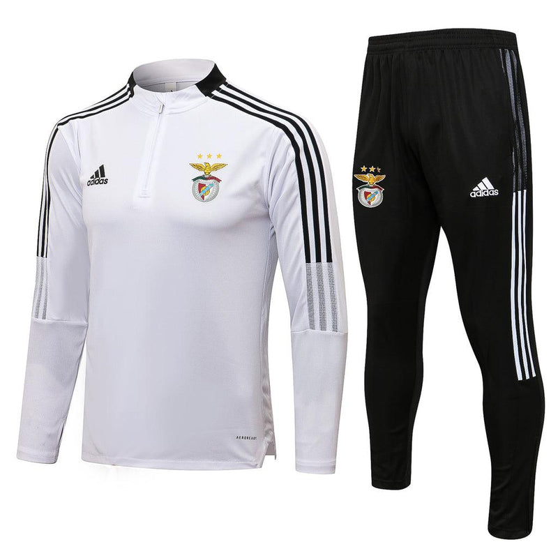 Conjunto Inverno Benfica Branca Adidas - Com Ziper