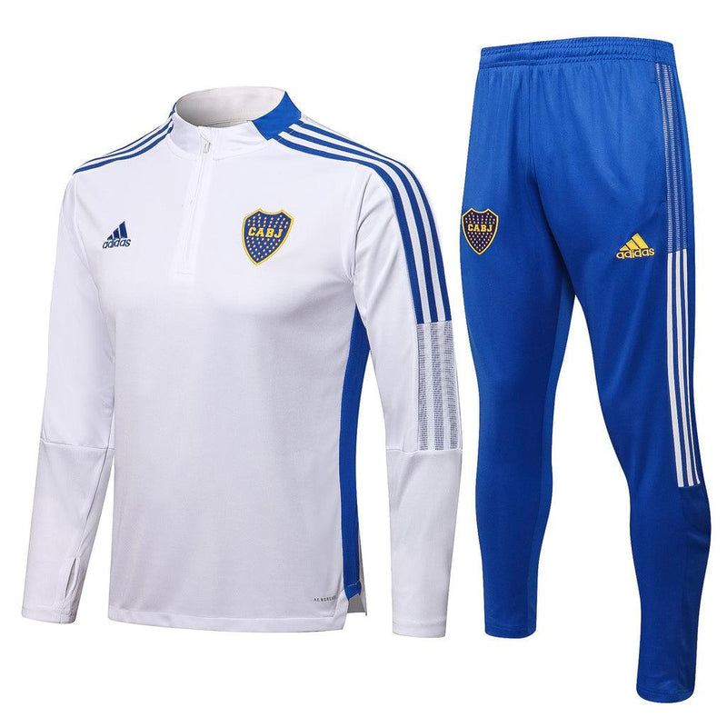 Conjunto Inverno Boca Juniors Branco Adidas - Com Ziper