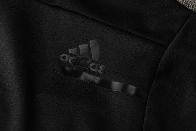 Conjunto Inverno Real Madrid Preto Adidas - Com Fecho e Capuz